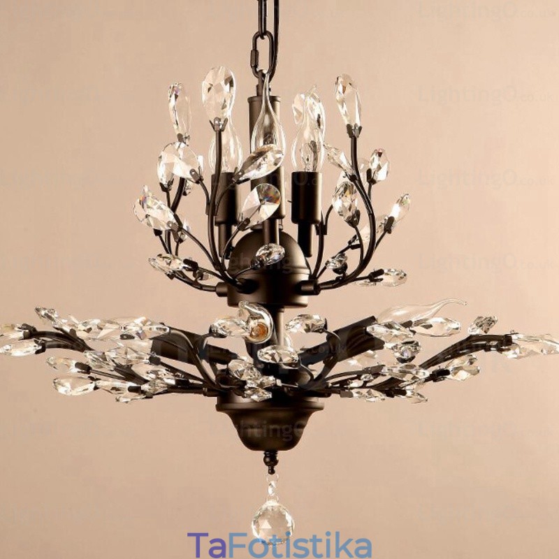 8 Light Country Rustic Πολυέλαιος