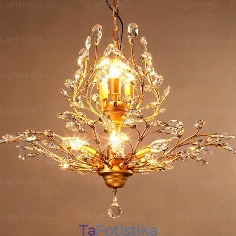 8 Light Country Rustic Πολυέλαιος