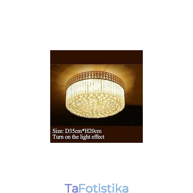 Modern Luxury Πολυέλαιος Crystal Absorb Dome Light Διάμετρος 35CM Περιέχει 3 βολβούς