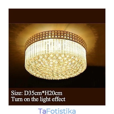 Modern Luxury Πολυέλαιος Crystal Absorb Dome Light Διάμετρος 35CM Περιέχει 3 βολβούς