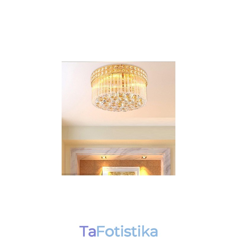 Modern Luxury Πολυέλαιος Crystal Absorb Dome Light Διάμετρος 35CM Περιέχει 3 βολβούς
