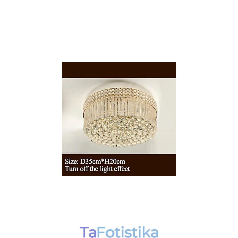 Modern Luxury Πολυέλαιος Crystal Absorb Dome Light Διάμετρος 35CM Περιέχει 3 βολβούς