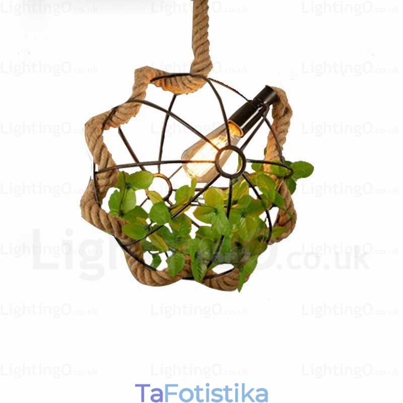 1 Light Country Ρουστίκ Vintage Ρετρό Κρεμαστό Φωτιστικό