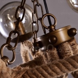 6 Ανοιχτό Vintage ρετρό κρεμαστό φωτιστικό με γυάλινη απόχρωση