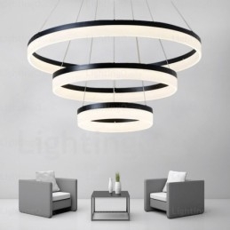 Wi Fi Smart Dimmable 3 Rings Μοντέρνο μοντέρνο κρεμαστό φωτιστικό με ακρυλική απόχρωση