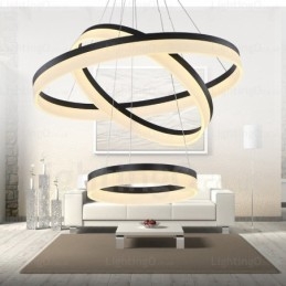 Wi Fi Smart Dimmable 3 Rings Μοντέρνο μοντέρνο κρεμαστό φωτιστικό με ακρυλική απόχρωση