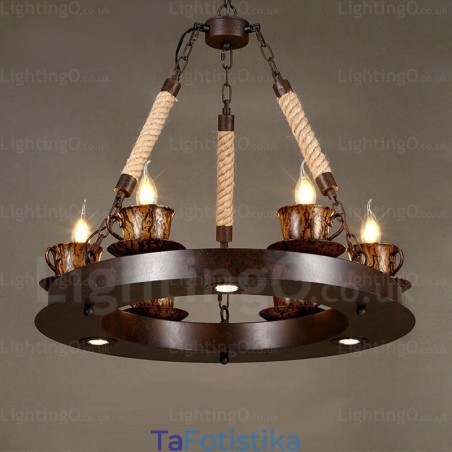 Φωτιστικό κρεμαστό 9 Light Country Rustic Φωτιστικό κρεμαστό 9 Light Country Rustic
