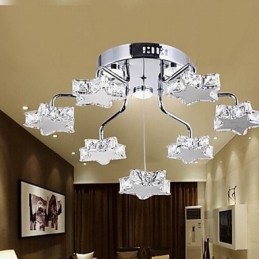 Flush Mount 7 Light Modern Electroplated Inox