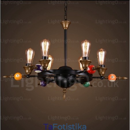 Φωτιστικό κρεμαστό 4 Light Country Rustic Vintage Retro Φωτιστικό κρεμαστό 4 Light Country Rustic Vintage Retro