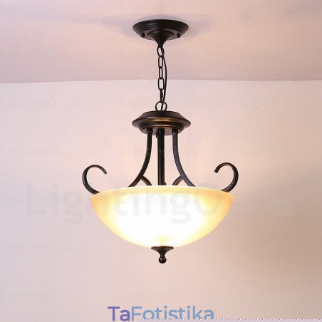 3 Ανοιχτό ρουστίκ μενταγιόν φωτιστικό με γυάλινη απόχρωση 3 Ανοιχτό ρουστίκ μενταγιόν φωτιστικό με γυάλινη απόχρωση
