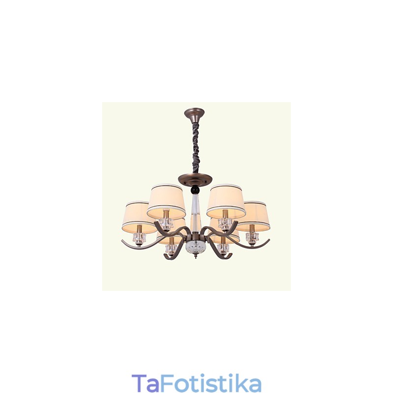 Crystal Chandelier 6 Lights Fashion Painting Metal