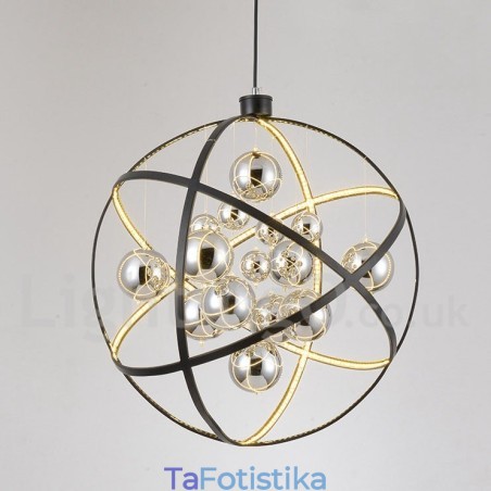 Διάμετρος 50CM 80CM Vintage Globe Chandelier Σκουριασμένο χρώμα κρεμαστό φως Διάμετρος 50CM 80CM Vintage Globe Chandelier Σκουριασμένο χρώμα κρεμαστό φως