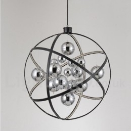 Διάμετρος 50CM 80CM Vintage Globe Chandelier Σκουριασμένο χρώμα κρεμαστό φως