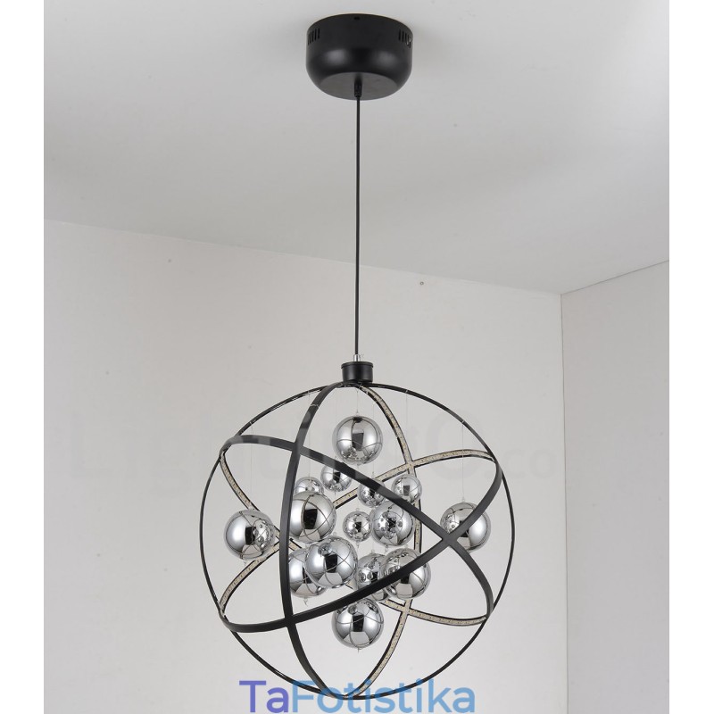 Διάμετρος 50CM 80CM Vintage Globe Chandelier Σκουριασμένο χρώμα κρεμαστό φως