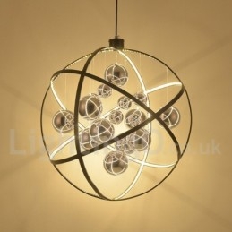 Διάμετρος 50CM 80CM Vintage Globe Chandelier Σκουριασμένο χρώμα κρεμαστό φως