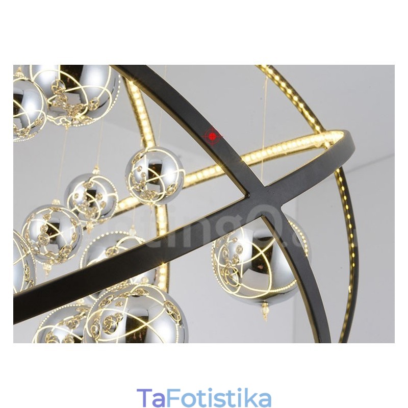 Διάμετρος 50CM 80CM Vintage Globe Chandelier Σκουριασμένο χρώμα κρεμαστό φως