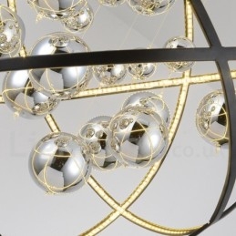 Διάμετρος 50CM 80CM Vintage Globe Chandelier Σκουριασμένο χρώμα κρεμαστό φως