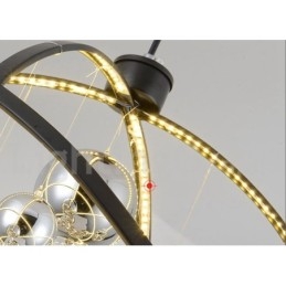 Διάμετρος 50CM 80CM Vintage Globe Chandelier Σκουριασμένο χρώμα κρεμαστό φως
