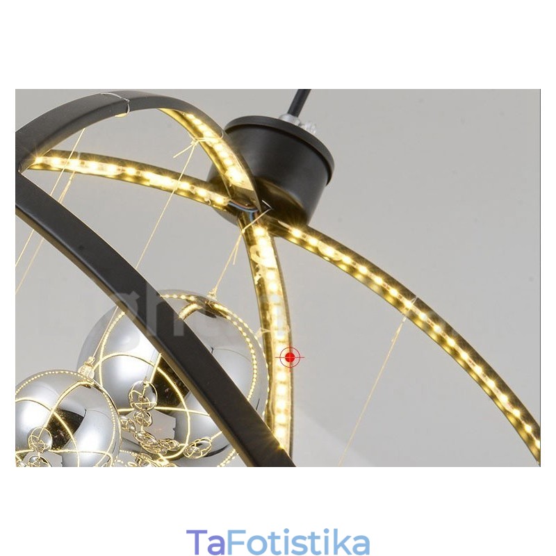 Διάμετρος 50CM 80CM Vintage Globe Chandelier Σκουριασμένο χρώμα κρεμαστό φως