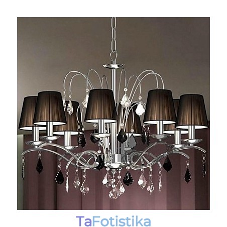 Υφασμάτινο Φωτιστικό Απόχρωση Crystal Chandelier 8 Lights Υφασμάτινο Φωτιστικό Απόχρωση Crystal Chandelier 8 Lights