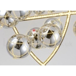 Διάμετρος 50CM 80CM Vintage Globe Chandelier Σκουριασμένο χρώμα κρεμαστό φως