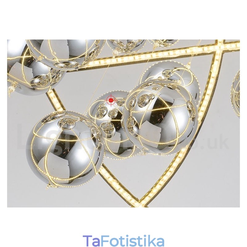 Διάμετρος 50CM 80CM Vintage Globe Chandelier Σκουριασμένο χρώμα κρεμαστό φως