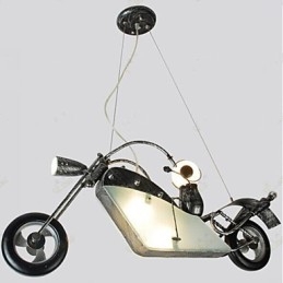 Nostalgic Children Boy Μοτοσικλέτα Iron Πολυέλαιος φωτιστικά φωτιστικά