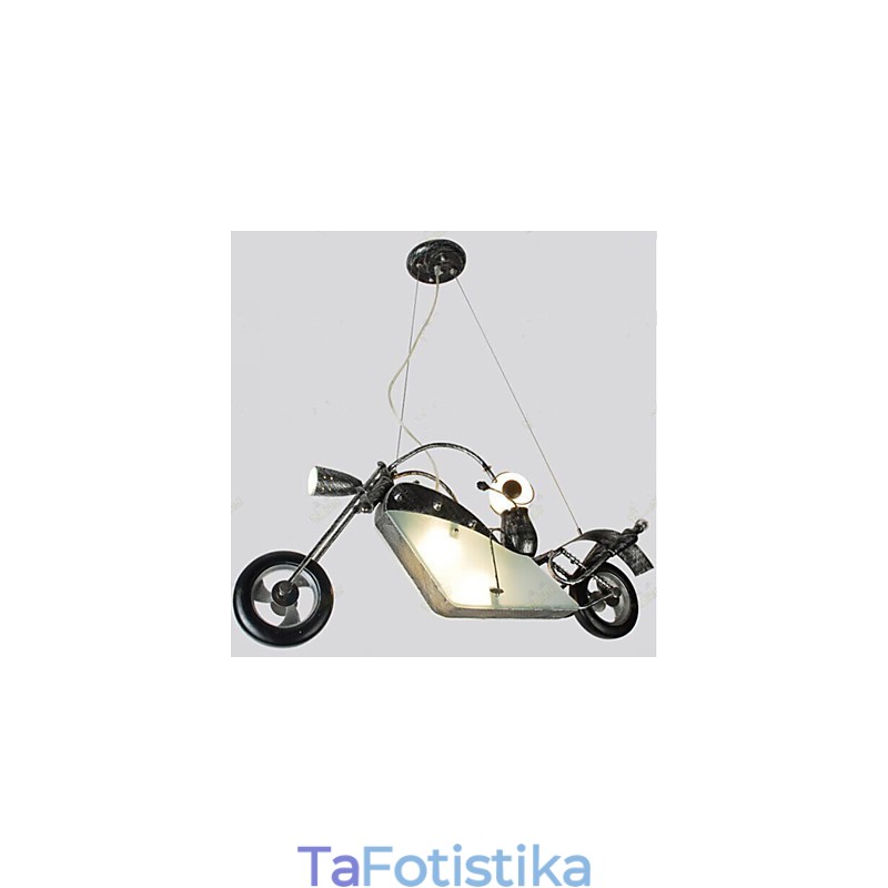 Nostalgic Children Boy Μοτοσικλέτα Iron Πολυέλαιος φωτιστικά φωτιστικά