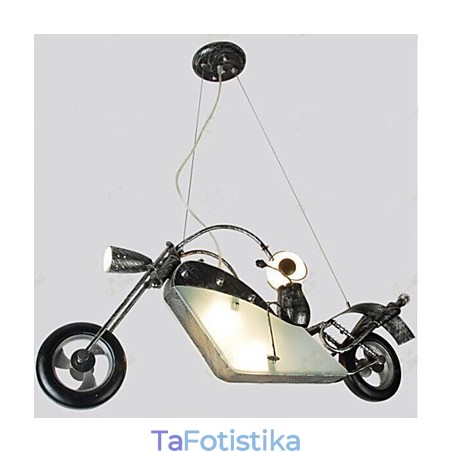 Nostalgic Children Boy Μοτοσικλέτα Iron Πολυέλαιος φωτιστικά φωτιστικά Nostalgic Children Boy Μοτοσικλέτα Iron Πολυέλαιος φωτιστικά φωτιστικά