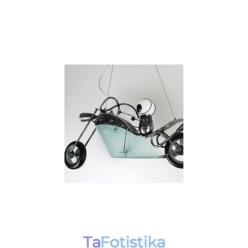 Nostalgic Children Boy Μοτοσικλέτα Iron Πολυέλαιος φωτιστικά φωτιστικά