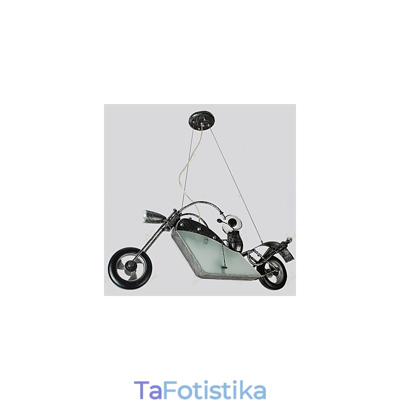 Nostalgic Children Boy Μοτοσικλέτα Iron Πολυέλαιος φωτιστικά φωτιστικά