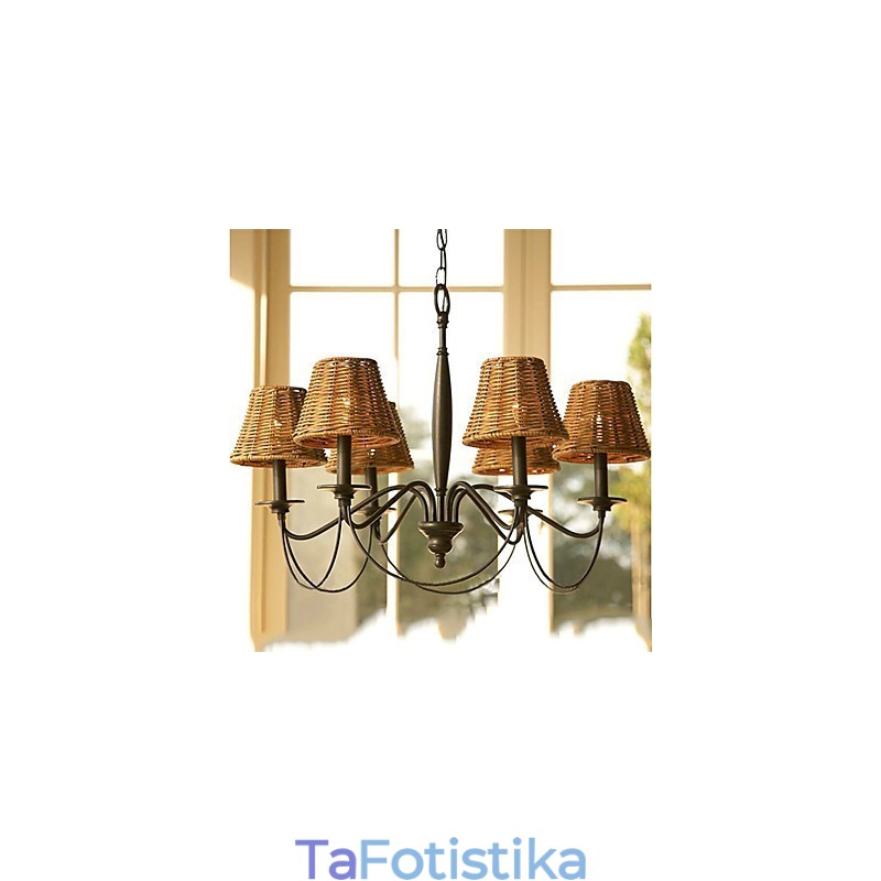 Rustic Lodge ηλεκτρολυμένος πολυέλαιος