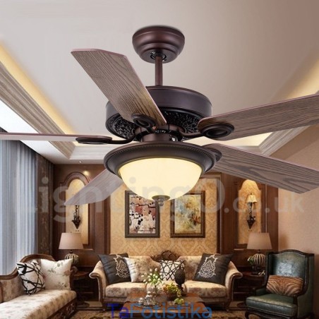 Βεντιλατέρ οροφής 42" 48" 52" Country Retro Rustic Lodge Vintage Βεντιλατέρ οροφής 42" 48" 52" Country Retro Rustic Lodge Vintage