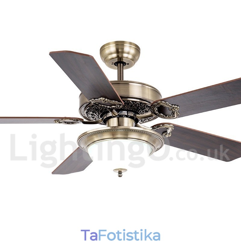 Βεντιλατέρ οροφής 42" 48" 52" Country Retro Rustic Lodge Vintage