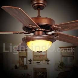 Ανεμιστήρας οροφής 48" 52" Country Retro Rustic Lodge Vintage