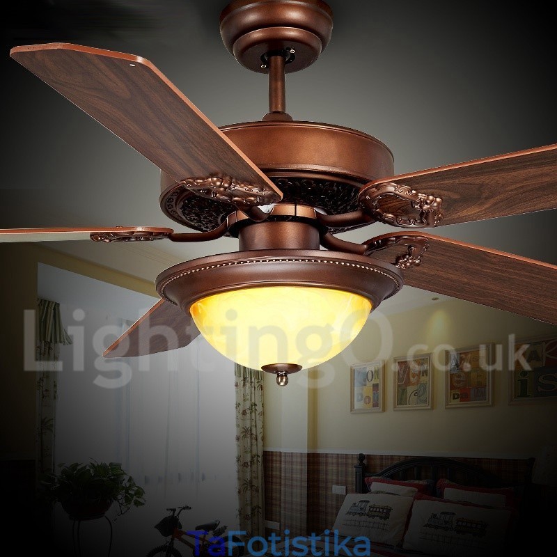 Ανεμιστήρας οροφής 48" 52" Country Retro Rustic Lodge Vintage