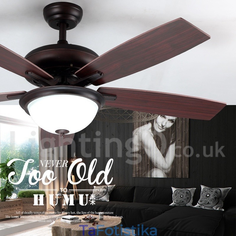 Ανεμιστήρας οροφής 52" Country Retro Rustic Lodge Vintage