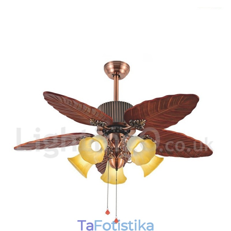 Ανεμιστήρας οροφής 48" Country Retro Rustic Lodge Vintage