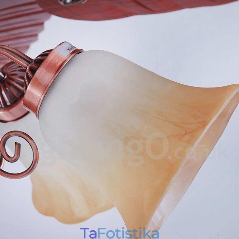Ανεμιστήρας οροφής 48" Country Retro Rustic Lodge Vintage