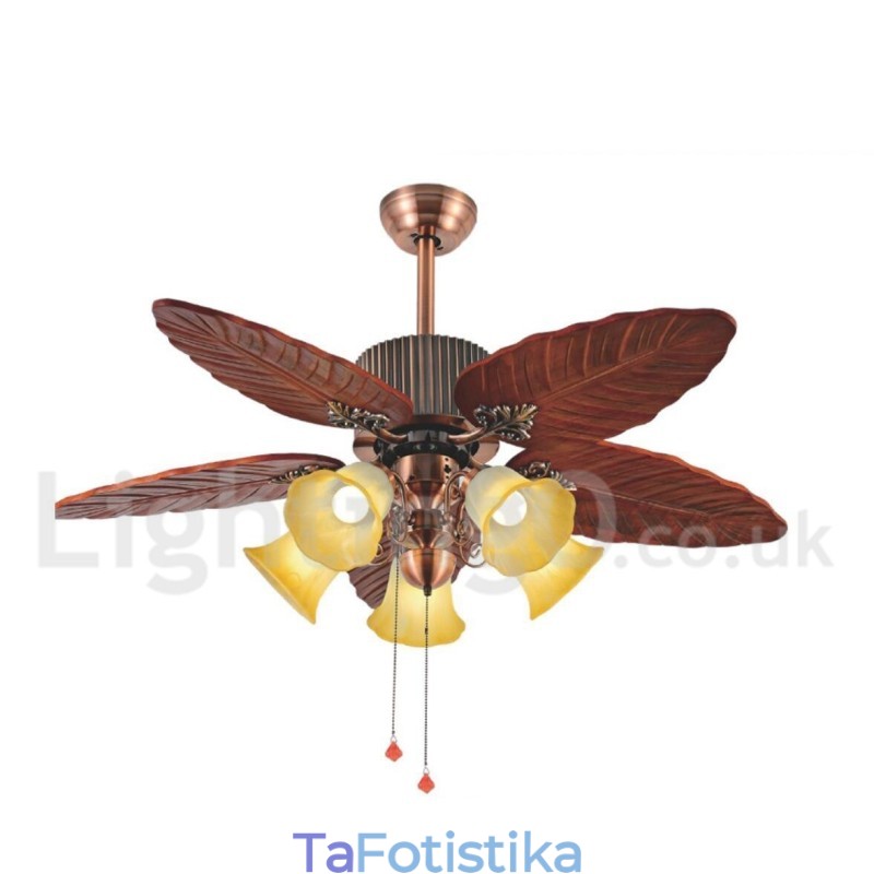 Ανεμιστήρας οροφής 48" Country Retro Rustic Lodge Vintage