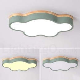 Φωτιστικό οροφής Macaron Πολύχρωμο μοντέρνο μοντέρνο ατσάλι, Ξύλινο φωτιστικό