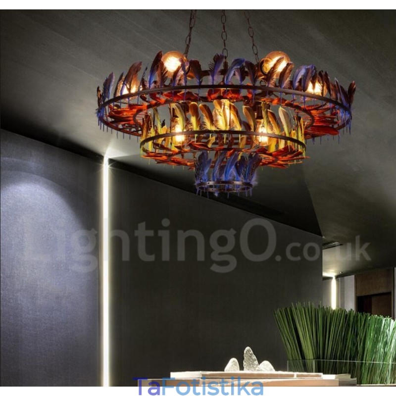 Retro Steel Lighting Store Κρεμαστό Φωτιστικό πολυελαίου