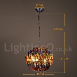 Retro Steel Lighting Store Κρεμαστό Φωτιστικό πολυελαίου