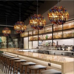 Retro Steel Lighting Store Κρεμαστό Φωτιστικό πολυελαίου