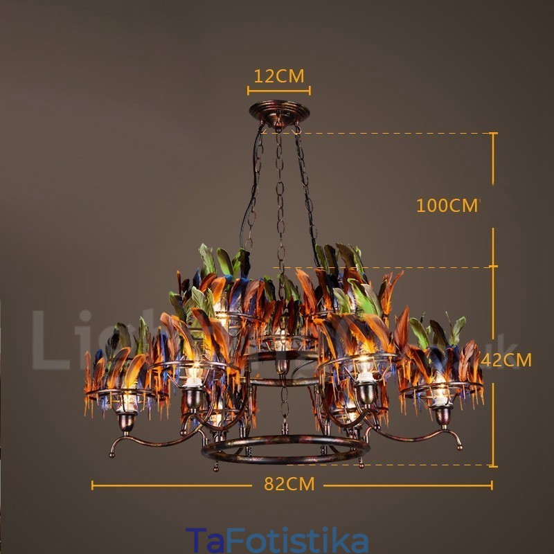 Retro Steel Lighting Store Κρεμαστό Φωτιστικό πολυελαίου