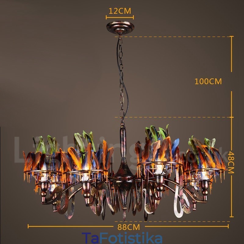 Retro Steel Lighting Store Κρεμαστό Φωτιστικό πολυελαίου