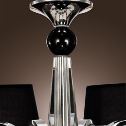 Vintage Πολυέλαιος 4 Ανοιχτό Κλασικό Υφασμάτινο Μεταλλικό Πίνακας