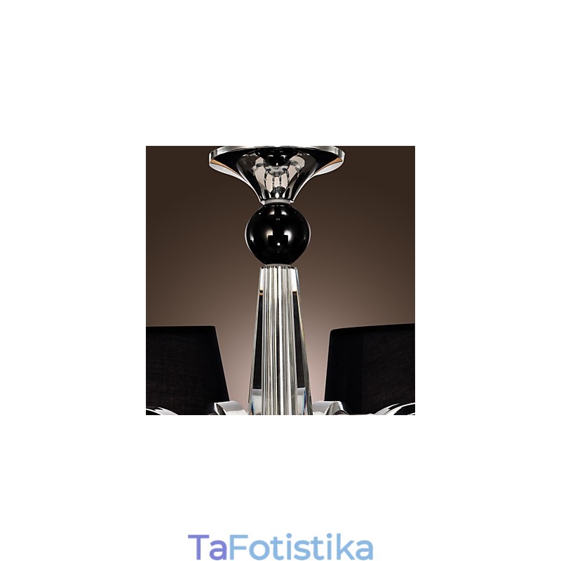 Vintage Πολυέλαιος 4 Ανοιχτό Κλασικό Υφασμάτινο Μεταλλικό Πίνακας