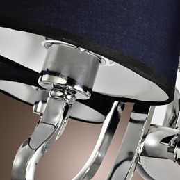 Vintage Πολυέλαιος 4 Ανοιχτό Κλασικό Υφασμάτινο Μεταλλικό Πίνακας