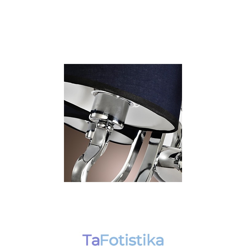 Vintage Πολυέλαιος 4 Ανοιχτό Κλασικό Υφασμάτινο Μεταλλικό Πίνακας